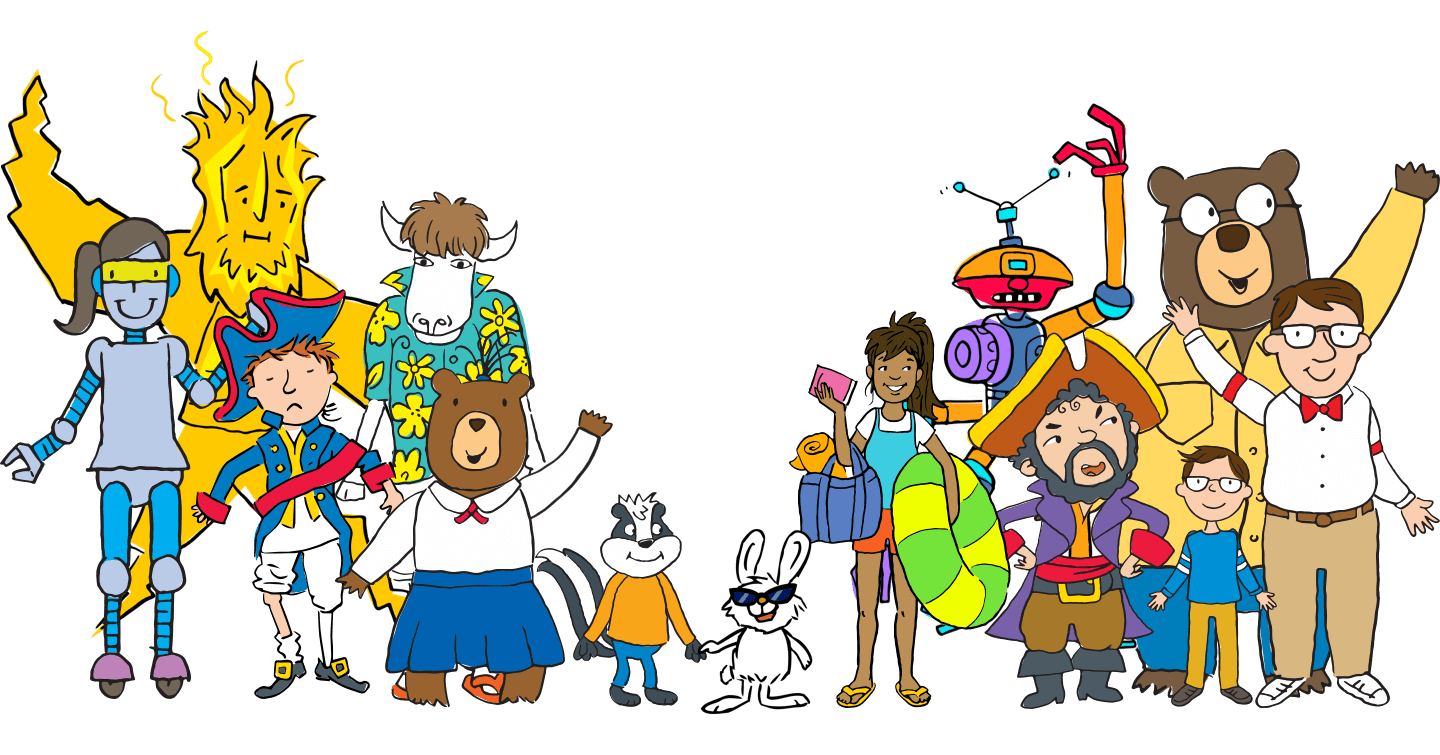 home-hero SmartPath Illustration of multiple characters from the SmartPath financial literacy platform