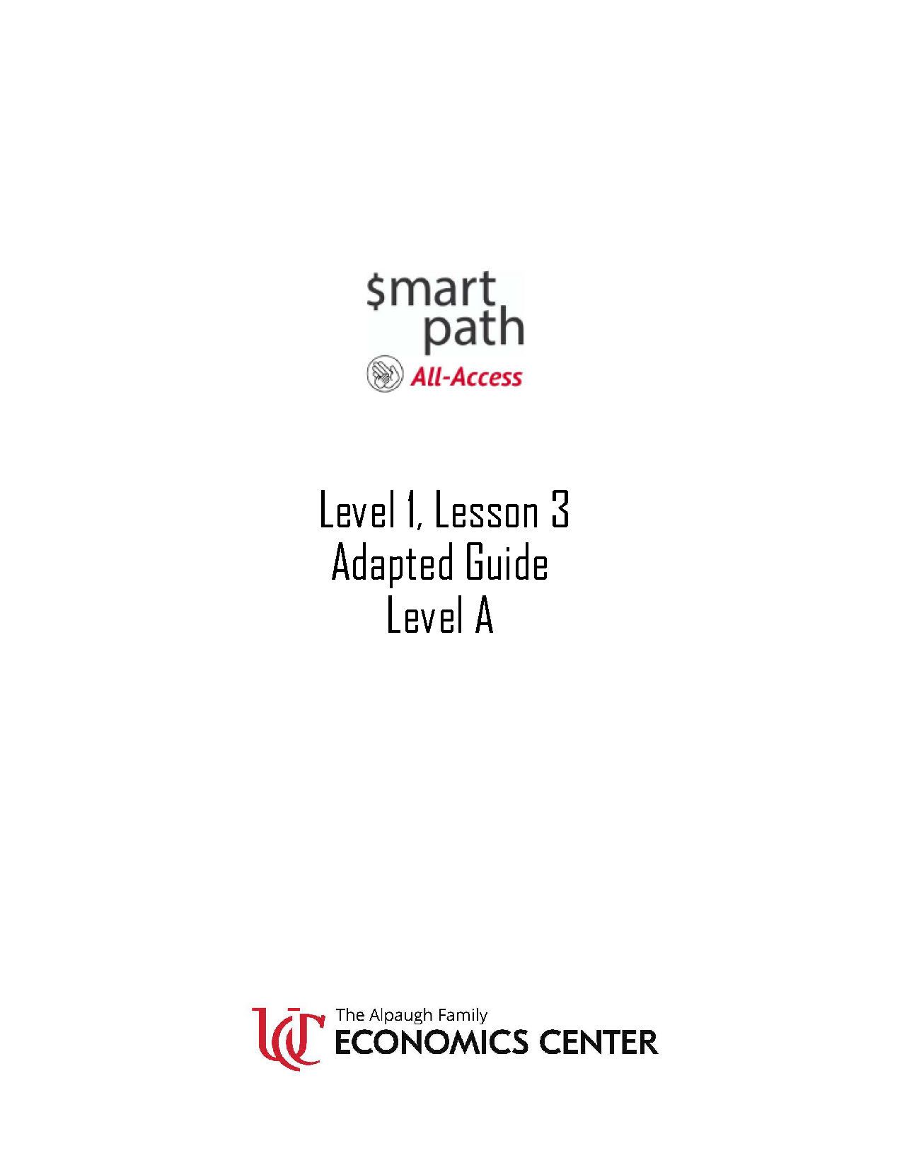 New Level 1 Lesson 3 guide cover